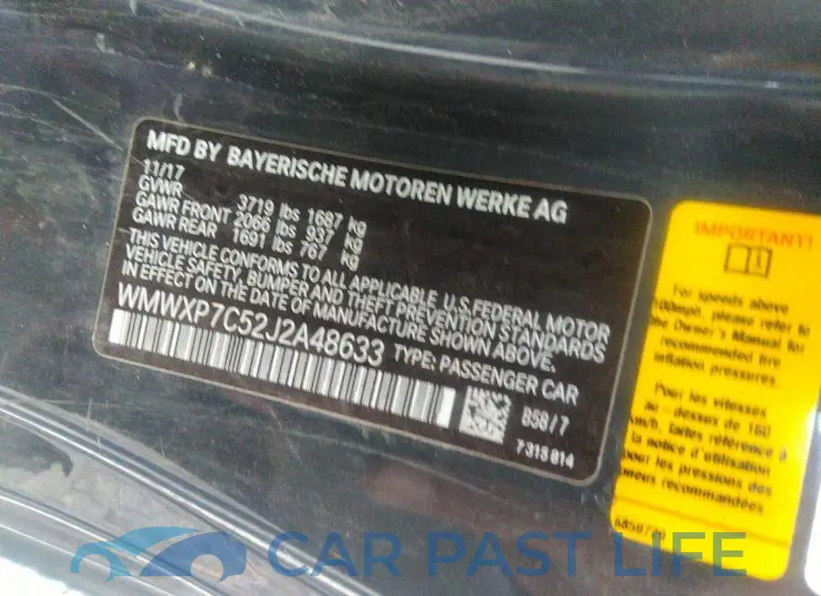 WMWXP7C52J2A48633# 9