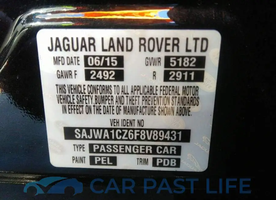 SAJWA1CZ6F8V89431# 9