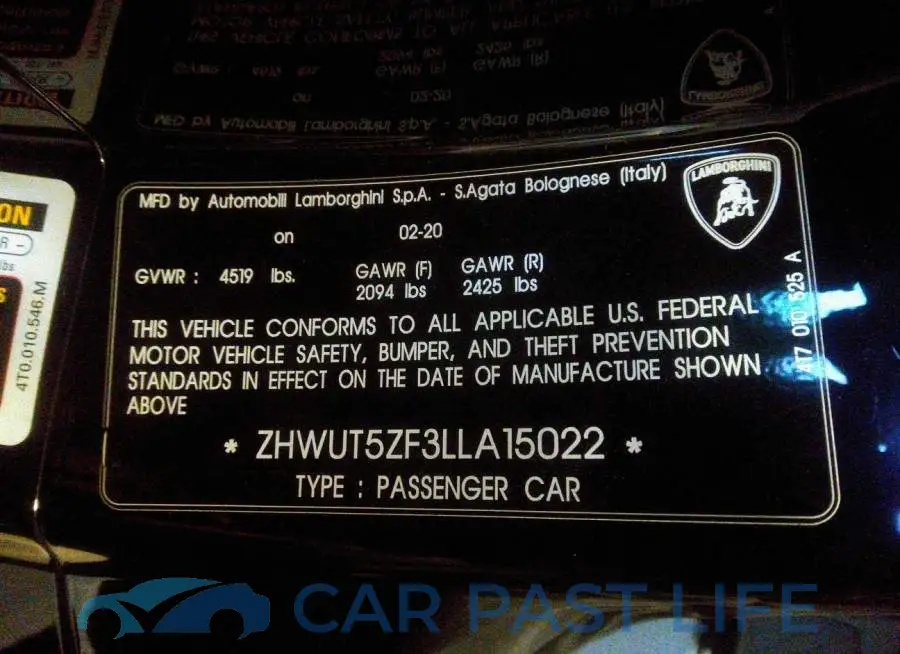 ZHWUT5ZF3LLA15022# 9