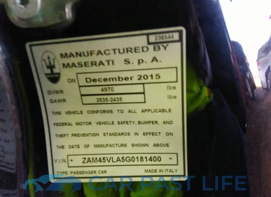 ZAM45VLA5G0181400# 9