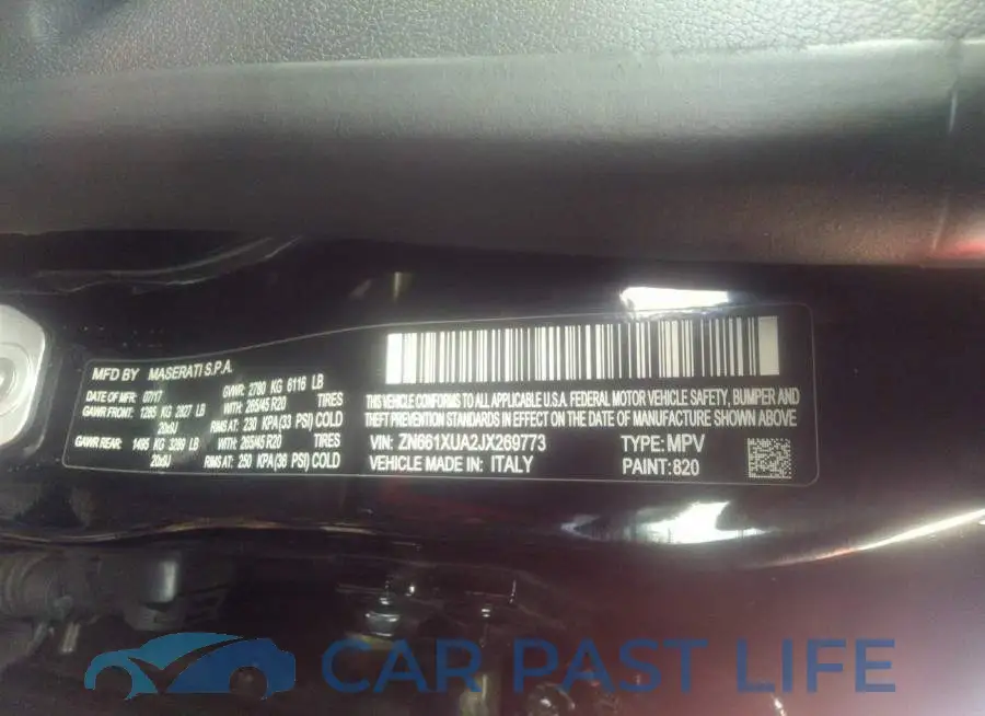 ZN661XUA2JX269773# 9