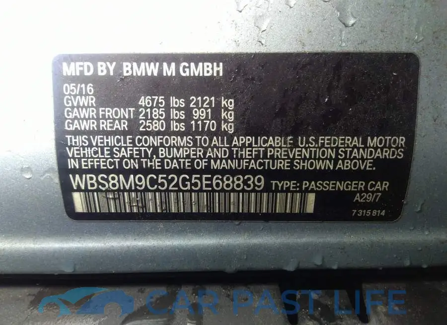 WBS8M9C52G5E68839# 9