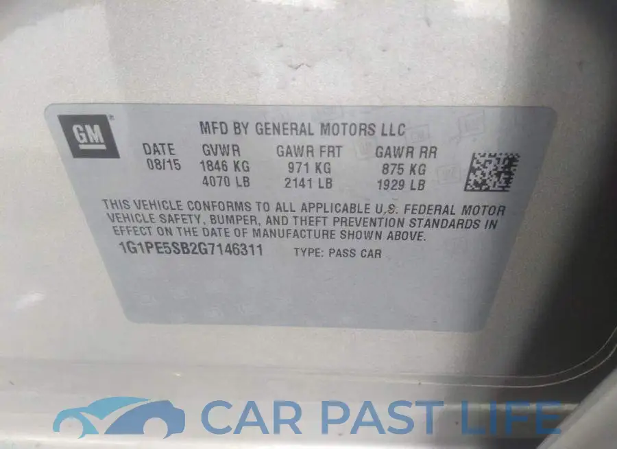 1G1PE5SB2G7146311# 9