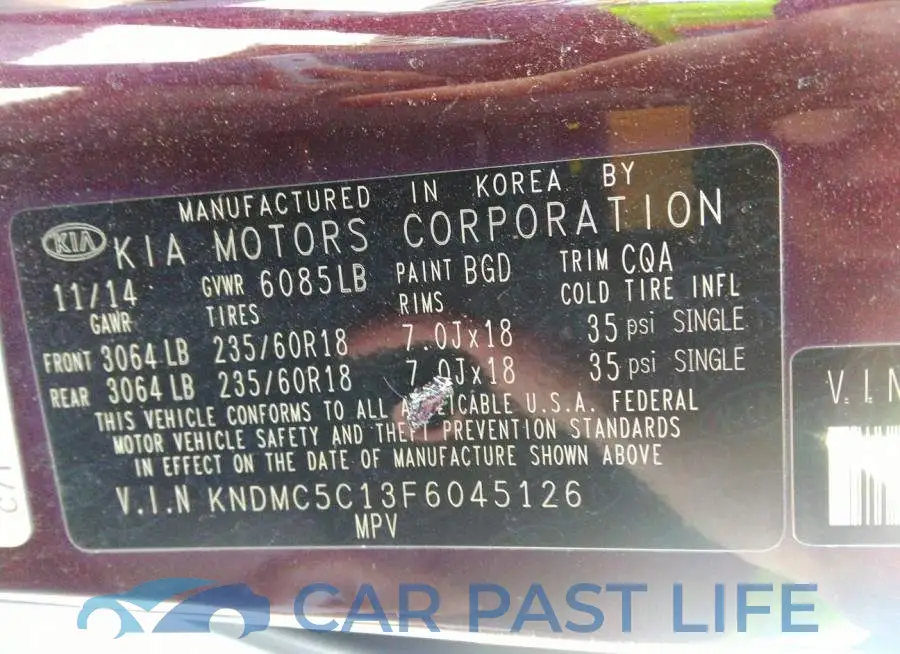 KNDMC5C13F6045126# 9