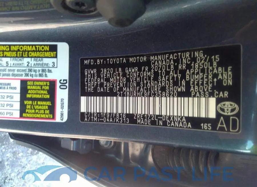 2T1BURHE9FC358620# 9
