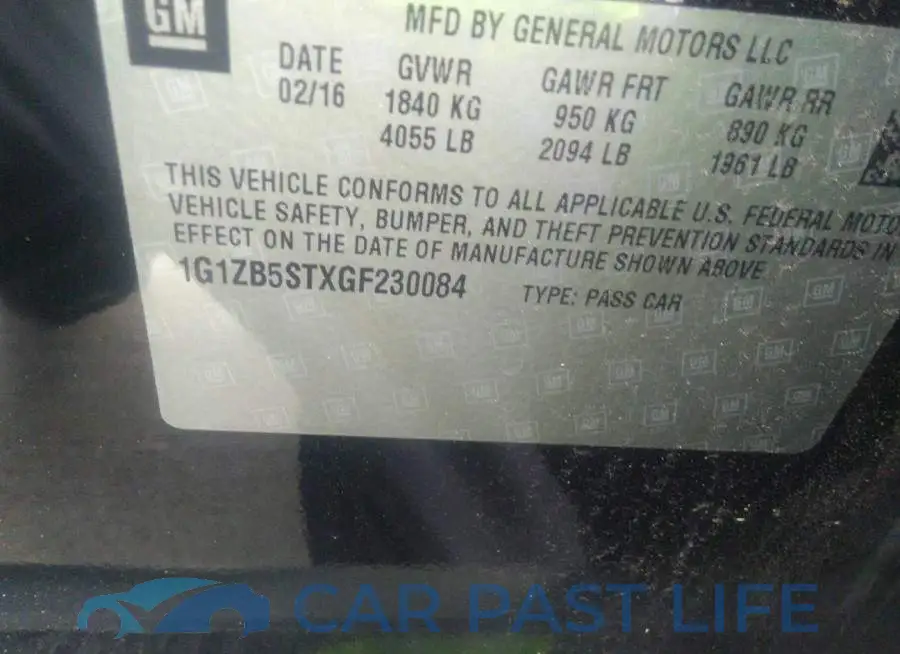 1G1ZB5STXGF230084# 9