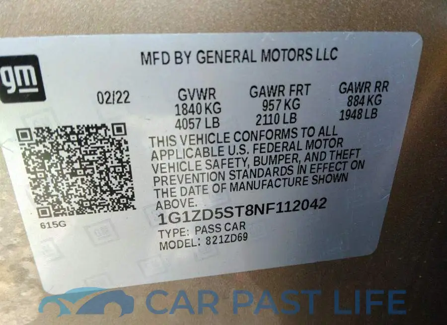 1G1ZD5ST8NF112042# 9