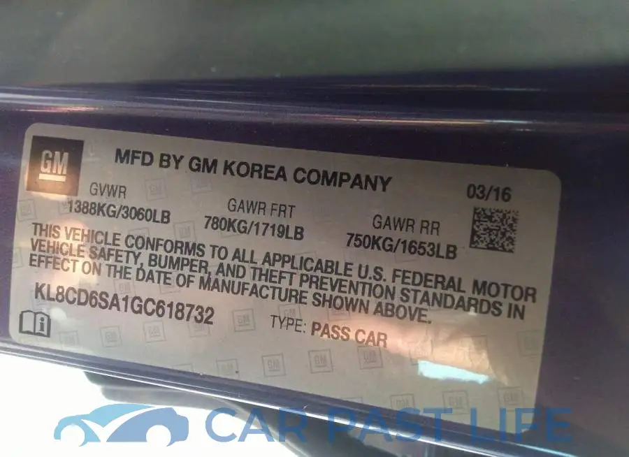 KL8CD6SA1GC618732# 9