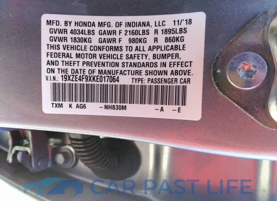 19XZE4F9XKE017064# 9