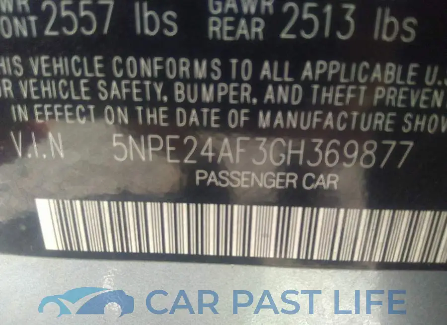 5NPE24AF3GH369877# 9
