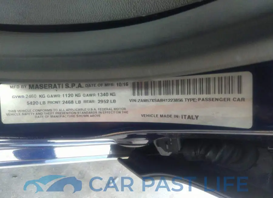 ZAM57XSA8H1223856# 9