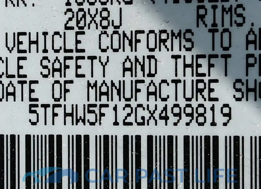 5TFHW5F12GX499819# 9