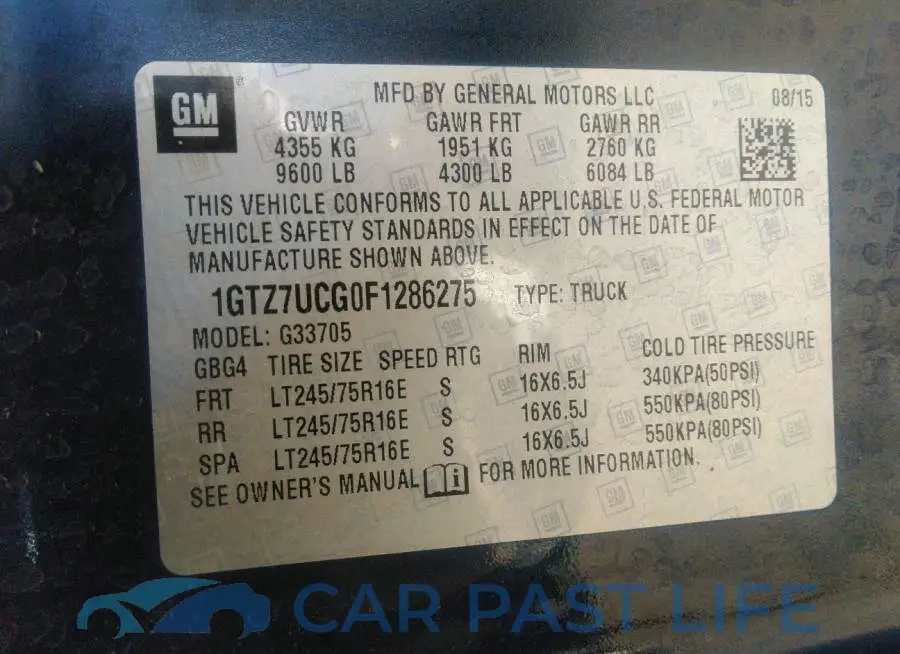 1GTZ7UCG0F1286275# 9