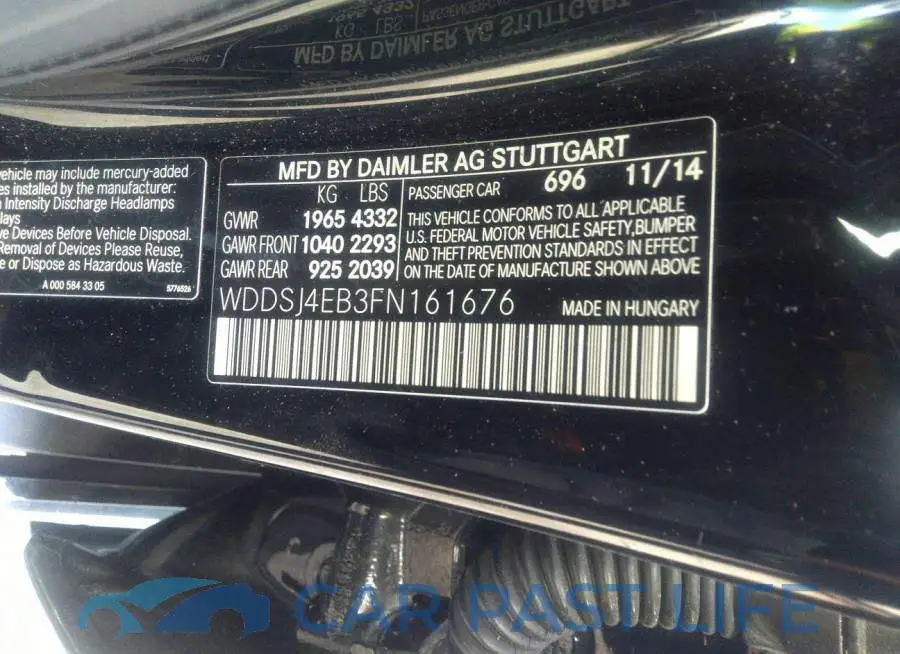 WDDSJ4EB3FN161676# 9