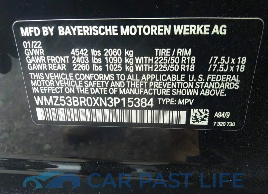 WMZ53BR0XN3P15384# 9