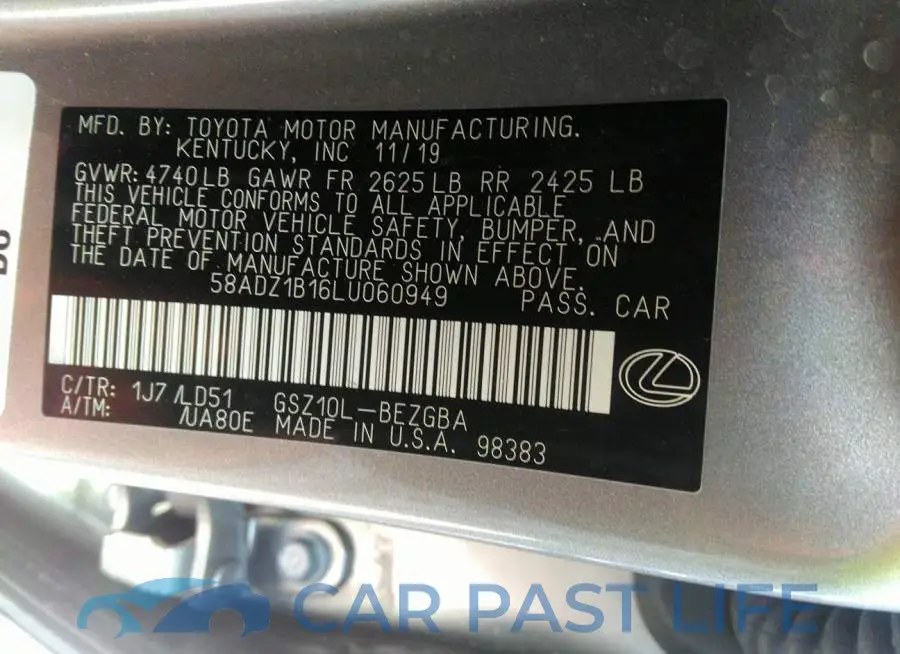 58ADZ1B16LU060949# 9