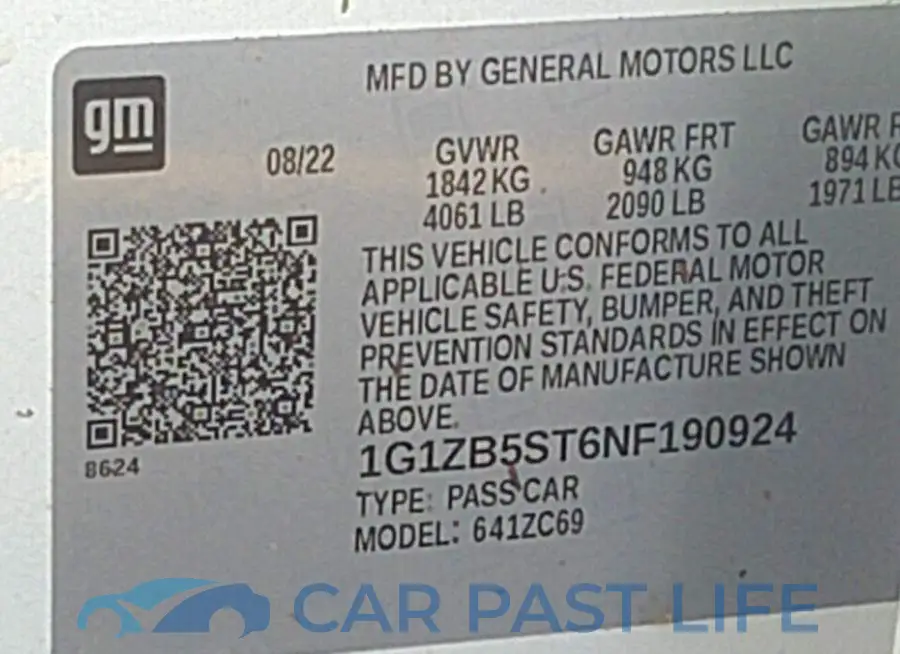1G1ZB5ST6NF190924# 9