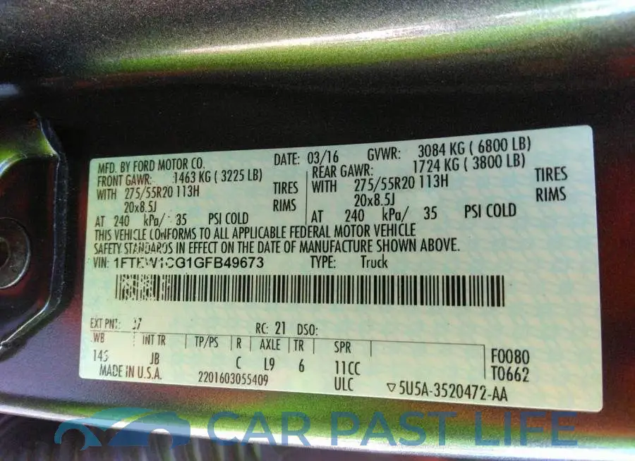1FTEW1CG1GFB49673# 9