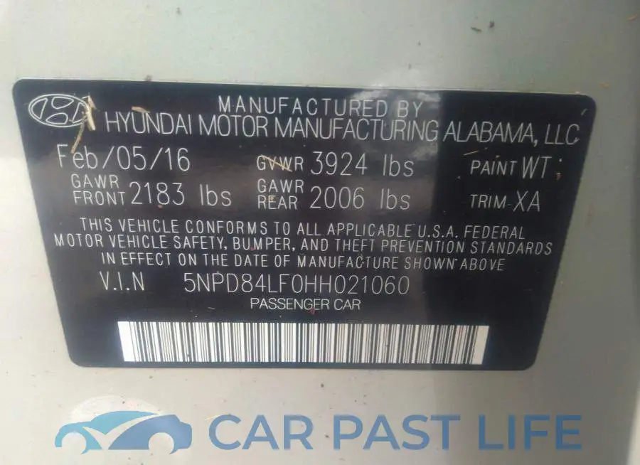 5NPD84LF0HH021060# 9