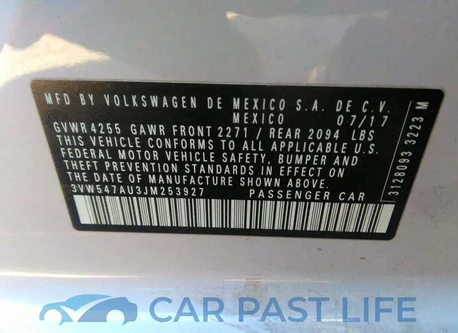 3VW547AU3JM253927# 9