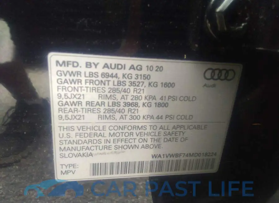 WA1VWBF74MD018224# 9