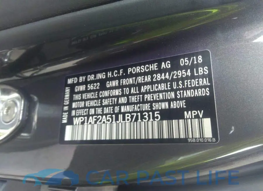 WP1AF2A51JLB71315# 9