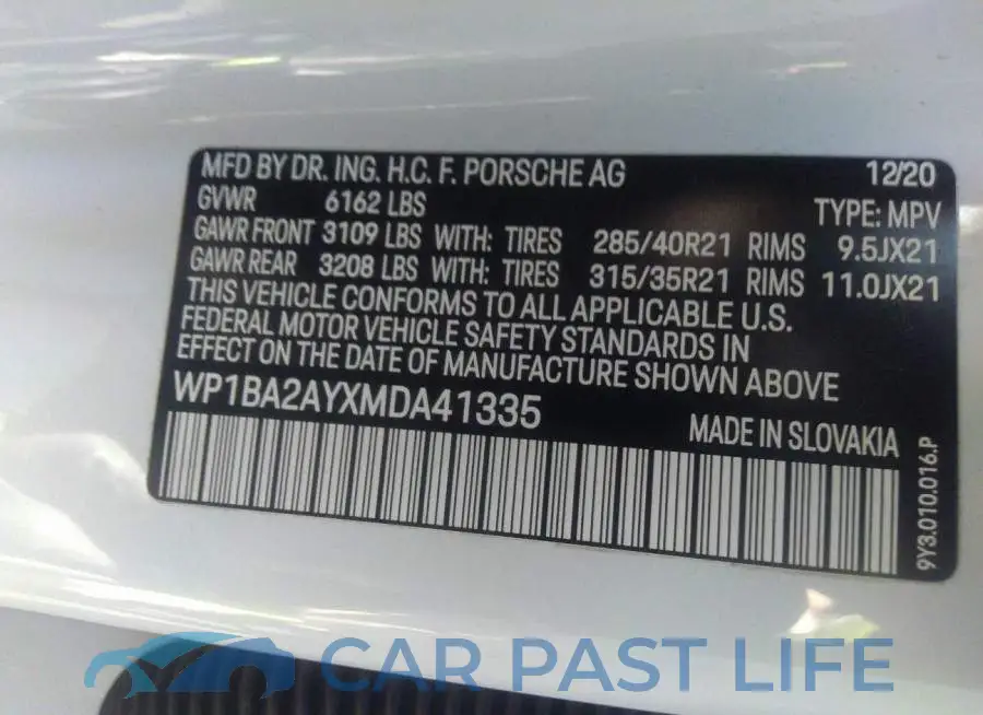 WP1BA2AYXMDA41335# 9