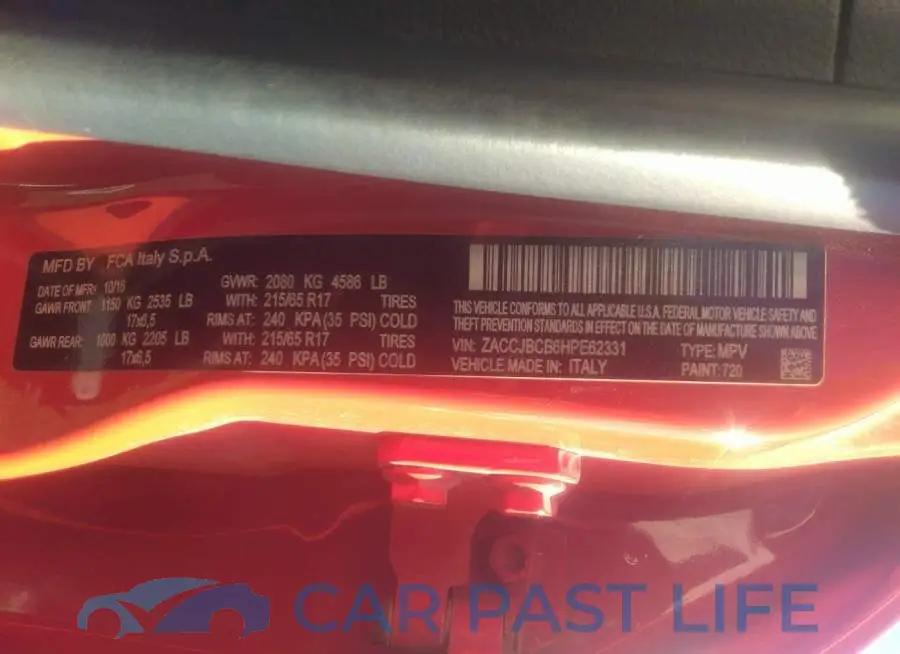 ZACCJBCB6HPE62331# 9