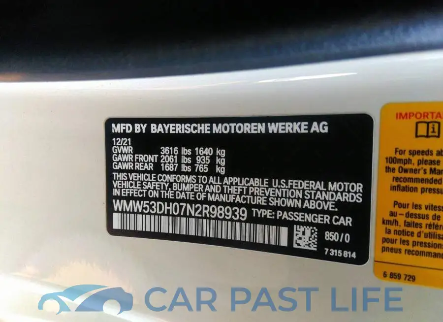 WMW53DH07N2R98939# 9