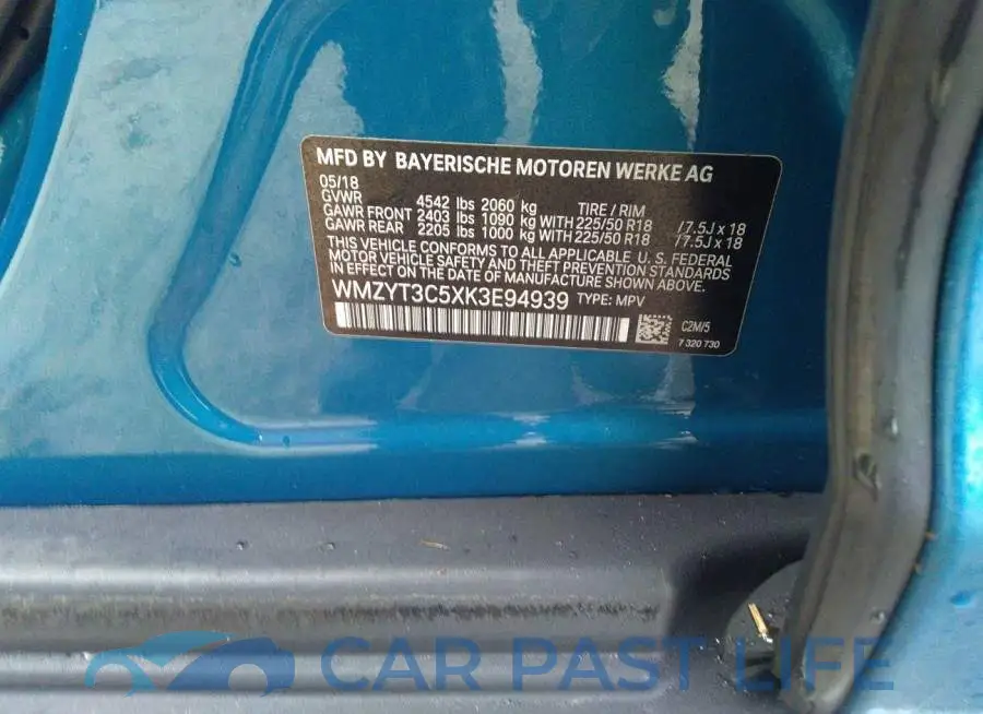 WMZYT3C5XK3E94939# 9
