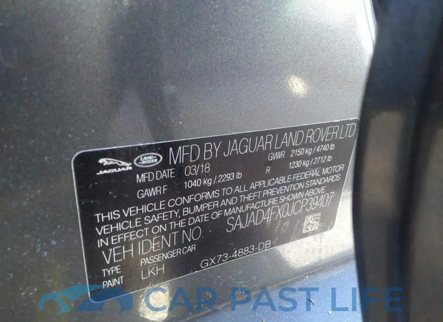 SAJAD4FX0JCP39407# 9