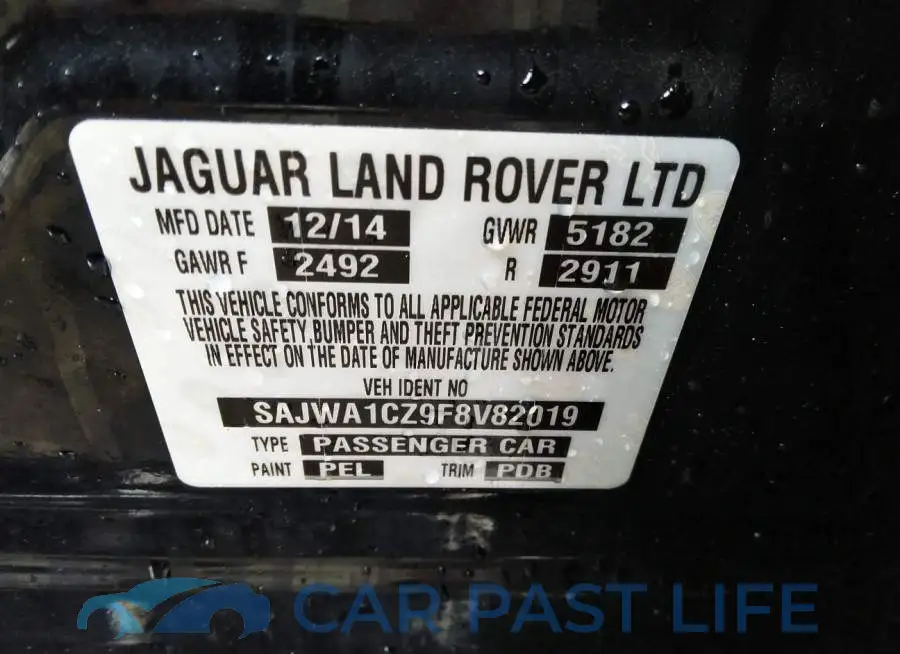 SAJWA1CZ9F8V82019# 9