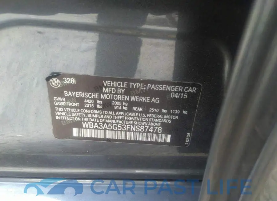 WBA3A5G53FNS87478# 9