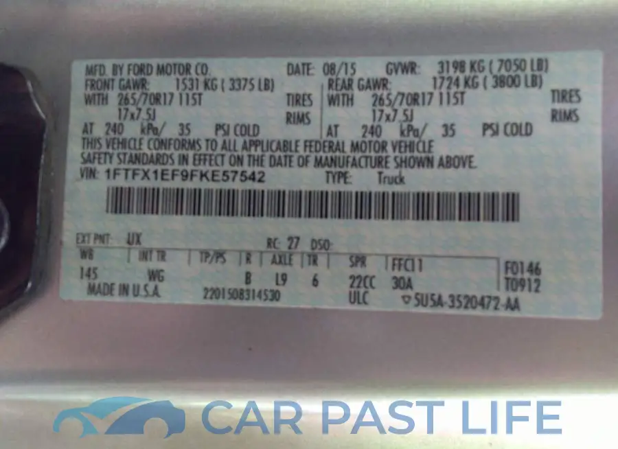 1FTFX1EF9FKE57542# 9