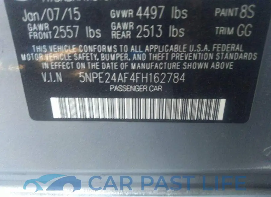 5NPE24AF4FH162784# 9