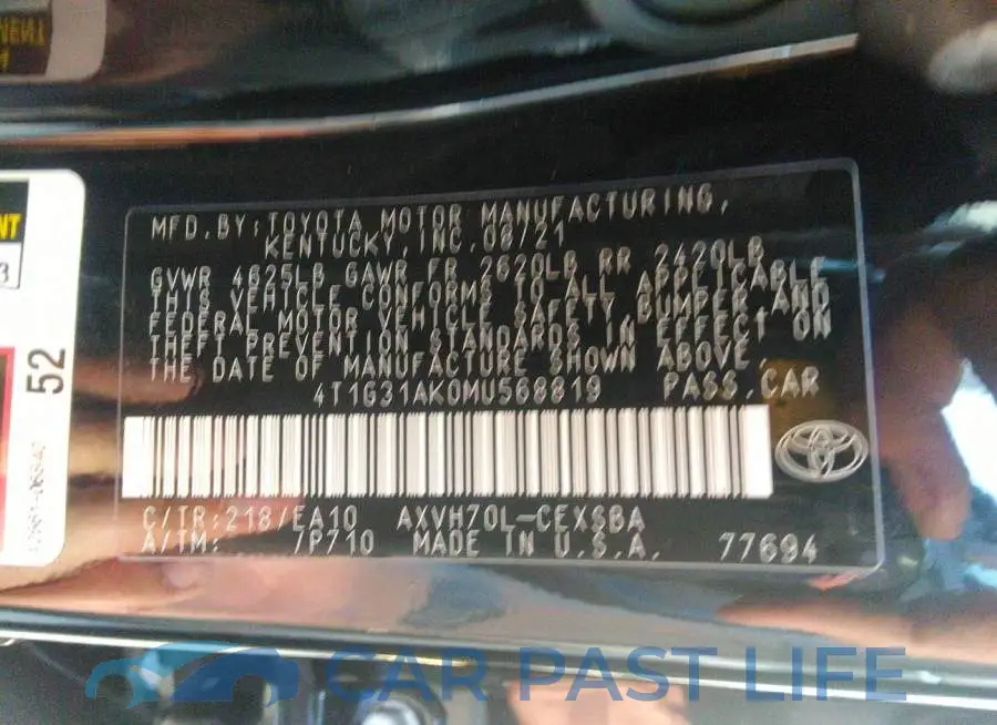 4T1G31AK0MU568819# 9