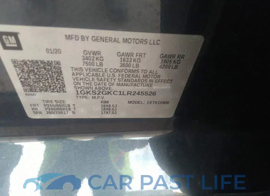 1GKS2GKC1LR245526# 9