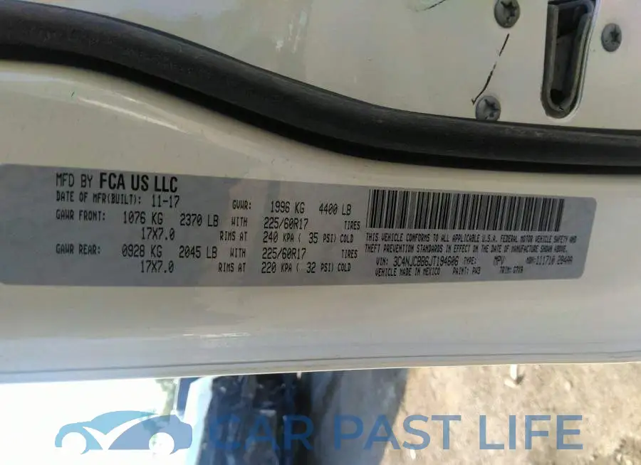 3C4NJCBB6JT194606# 9