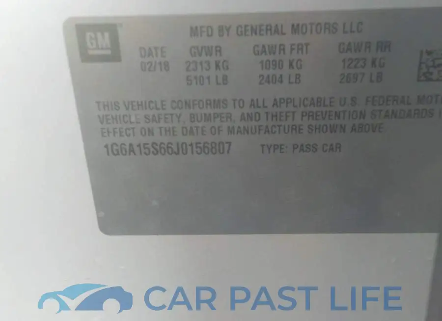 1G6A15S66J0156807# 9