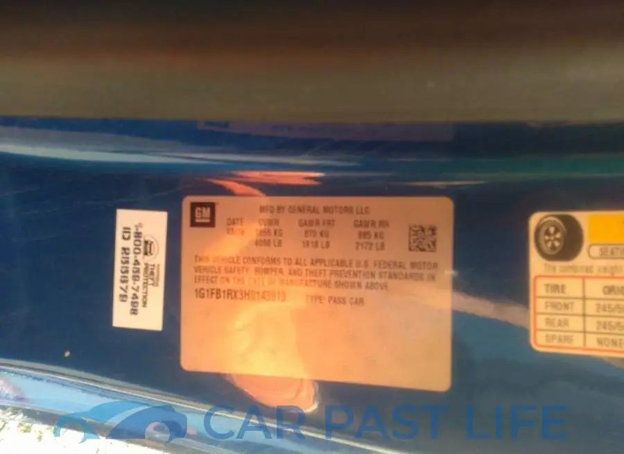 1G1FB1RX3H0143913# 9