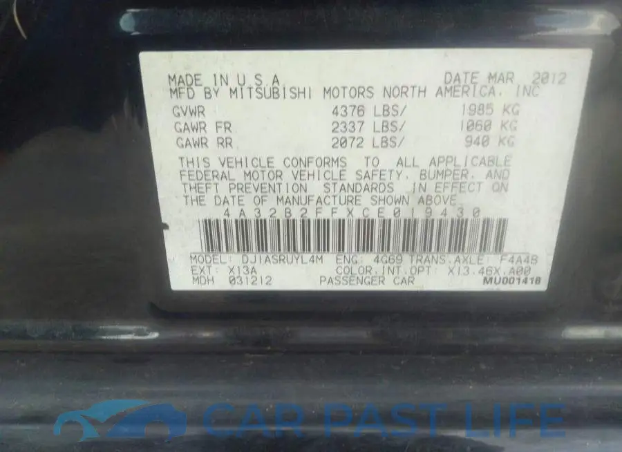 4A32B2FFXCE019430# 9