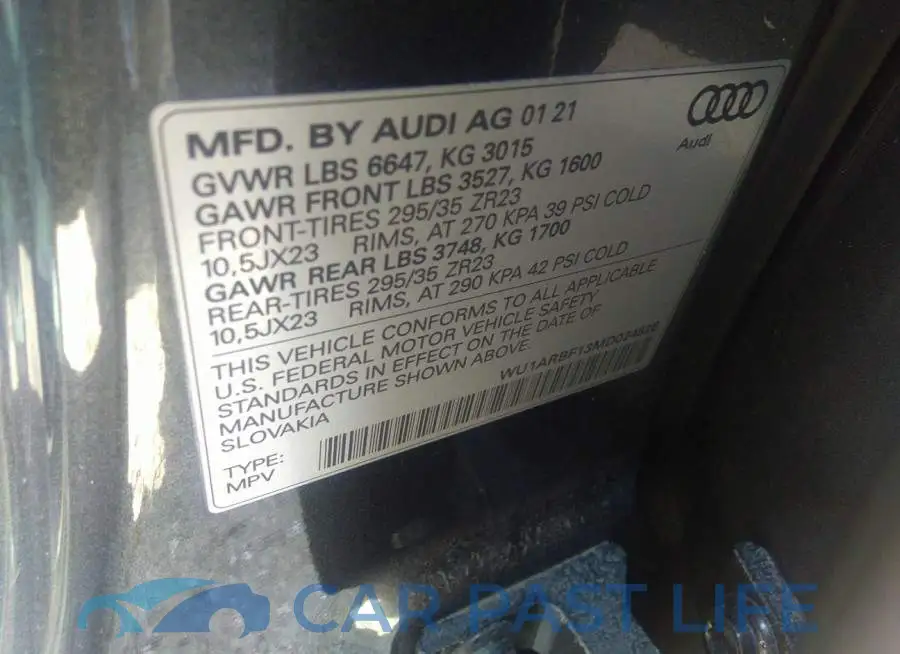 WU1ARBF13MD024526# 9