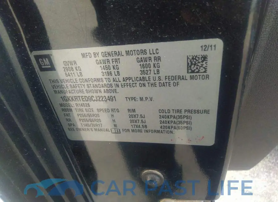 1GKKRTED9CJ223491# 9