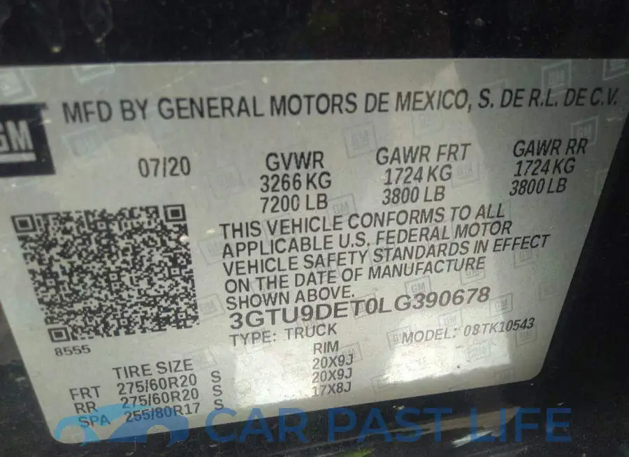 3GTU9DET0LG390678# 9
