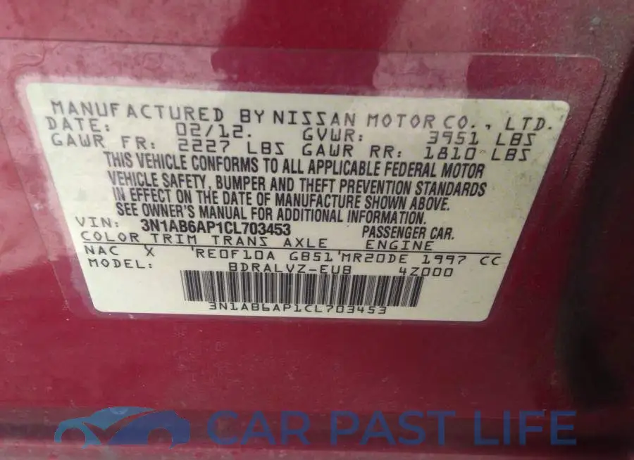 3N1AB6AP1CL703453# 9