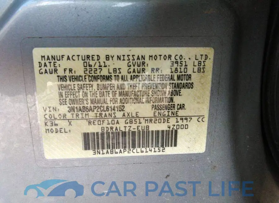 3N1AB6AP2CL614152# 9