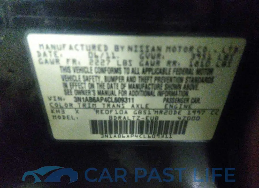 3N1AB6AP4CL609311# 9