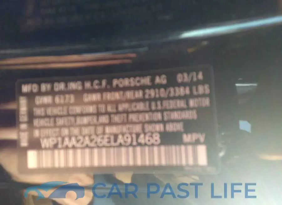 WP1AA2A26ELA91468# 9