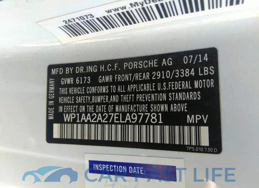 WP1AA2A27ELA97781# 9