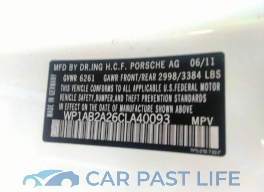 WP1AB2A26CLA40093# 9